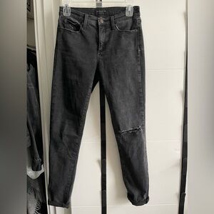Banana Republic High Rise Skinny w/ Knee Rip